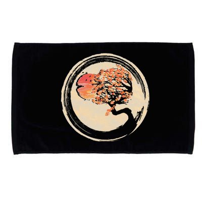 Bonsai Zen Buddhist Enso Circle Tree In Japanese Microfiber Hand Towel