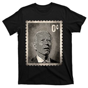 Biden Zero Cents Stamp 0 President Biden No Cents T-Shirt