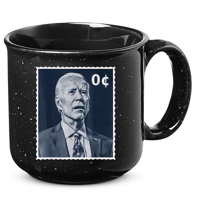 Biden Zero Cents Stamp 0 President Joe Biden 15oz Campfire Ceramic Mug