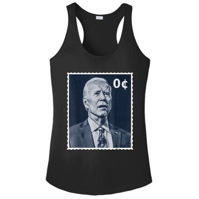 Biden Zero Cents Stamp 0 President Joe Biden Ladies PosiCharge Competitor Racerback Tank