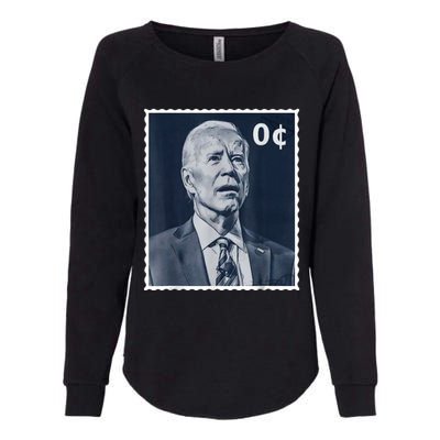 Biden Zero Cents Stamp 0 President Joe Biden Womens California Wash Sweatshirt