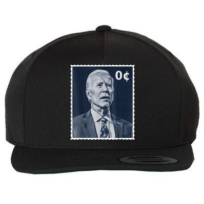 Biden Zero Cents Stamp 0 President Joe Biden Wool Snapback Cap
