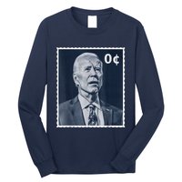 Biden Zero Cents Stamp 0 President Joe Biden Long Sleeve Shirt