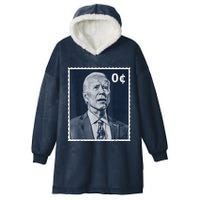 Biden Zero Cents Stamp 0 President Joe Biden Hooded Wearable Blanket