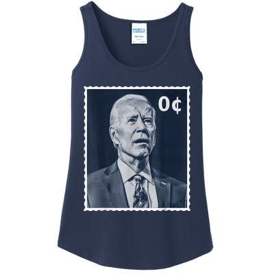 Biden Zero Cents Stamp 0 President Joe Biden Ladies Essential Tank