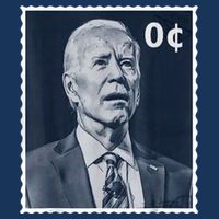 Biden Zero Cents Stamp 0 President Joe Biden Flat Bill Trucker Hat