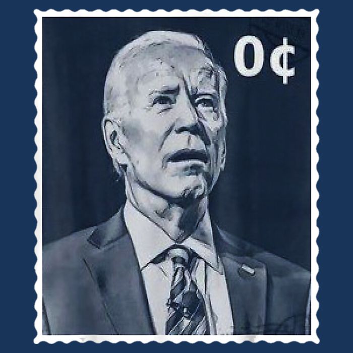 Biden Zero Cents Stamp 0 President Joe Biden Flat Bill Trucker Hat
