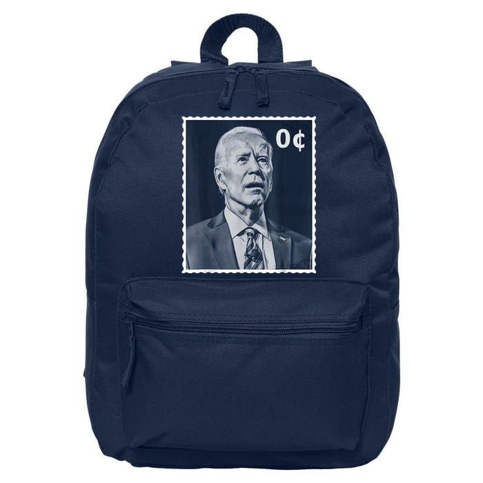 Biden Zero Cents Stamp 0 President Joe Biden 16 in Basic Backpack