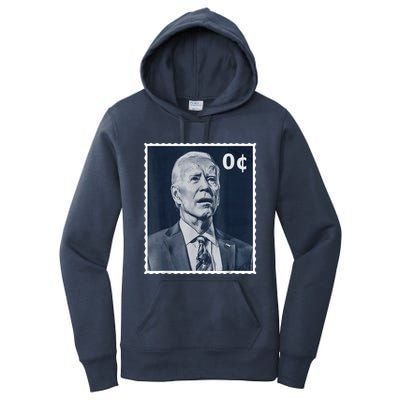 Biden Zero Cents Stamp 0 President Joe Biden Women's Pullover Hoodie