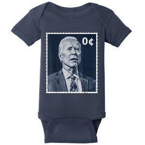 Biden Zero Cents Stamp 0 President Joe Biden Baby Bodysuit