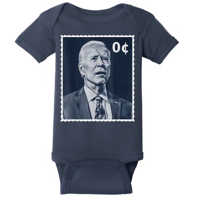 Biden Zero Cents Stamp 0 President Joe Biden Baby Bodysuit