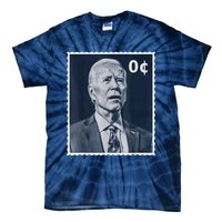 Biden Zero Cents Stamp 0 President Joe Biden Tie-Dye T-Shirt