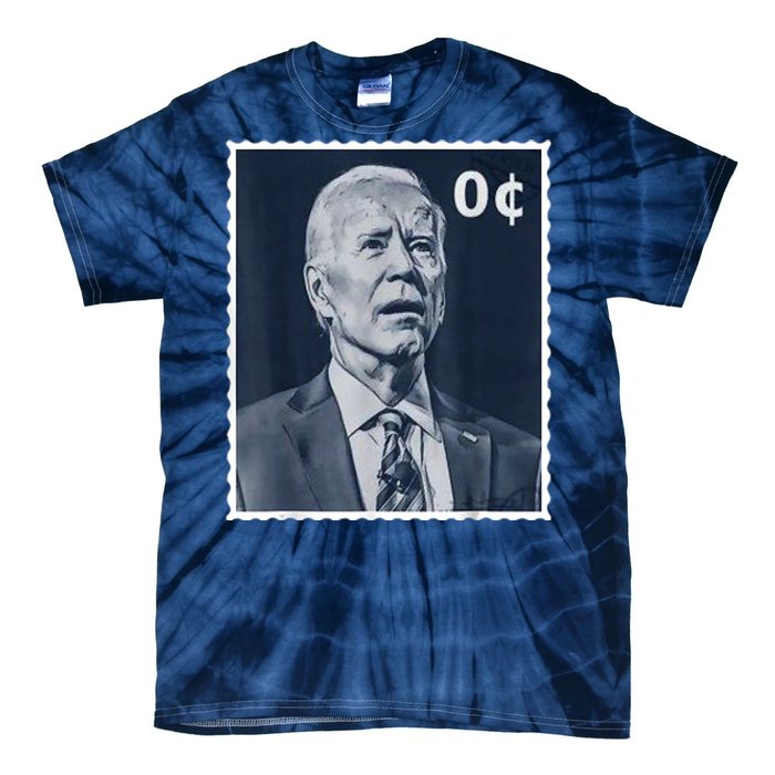 Biden Zero Cents Stamp 0 President Joe Biden Tie-Dye T-Shirt