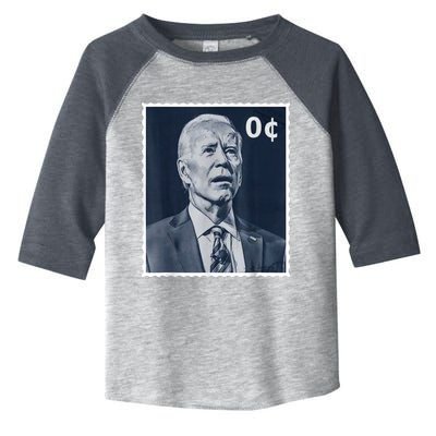 Biden Zero Cents Stamp 0 President Joe Biden Toddler Fine Jersey T-Shirt