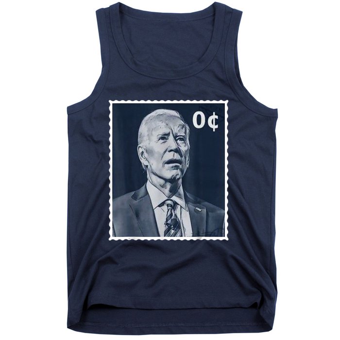 Biden Zero Cents Stamp 0 President Joe Biden Tank Top