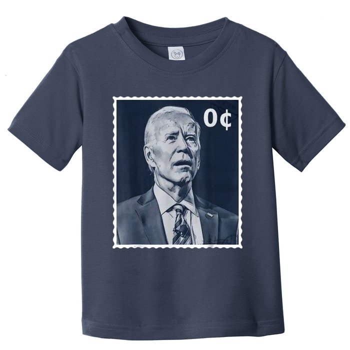 Biden Zero Cents Stamp 0 President Joe Biden Toddler T-Shirt