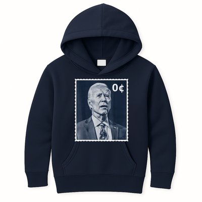 Biden Zero Cents Stamp 0 President Joe Biden Kids Hoodie