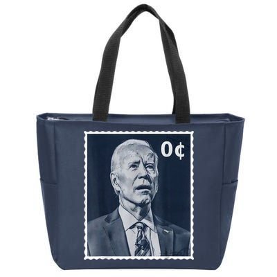Biden Zero Cents Stamp 0 President Joe Biden Zip Tote Bag