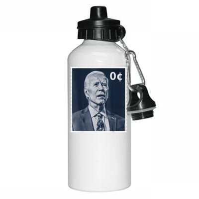 Biden Zero Cents Stamp 0 President Joe Biden Aluminum Water Bottle