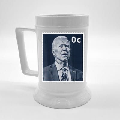 Biden Zero Cents Stamp 0 President Joe Biden Beer Stein