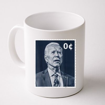 Biden Zero Cents Stamp 0 President Joe Biden Coffee Mug