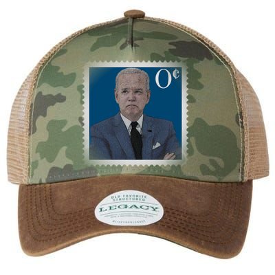 Biden Zero Cents Stamp Joe 0 Funny President Legacy Tie Dye Trucker Hat