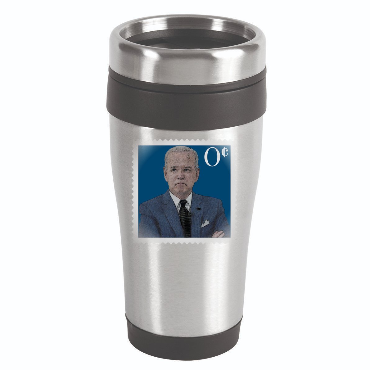 Biden Zero Cents Stamp Joe 0 Funny President 16oz Travel Tumbler