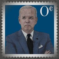 Biden Zero Cents Stamp Joe 0 Funny President Vector Backpack