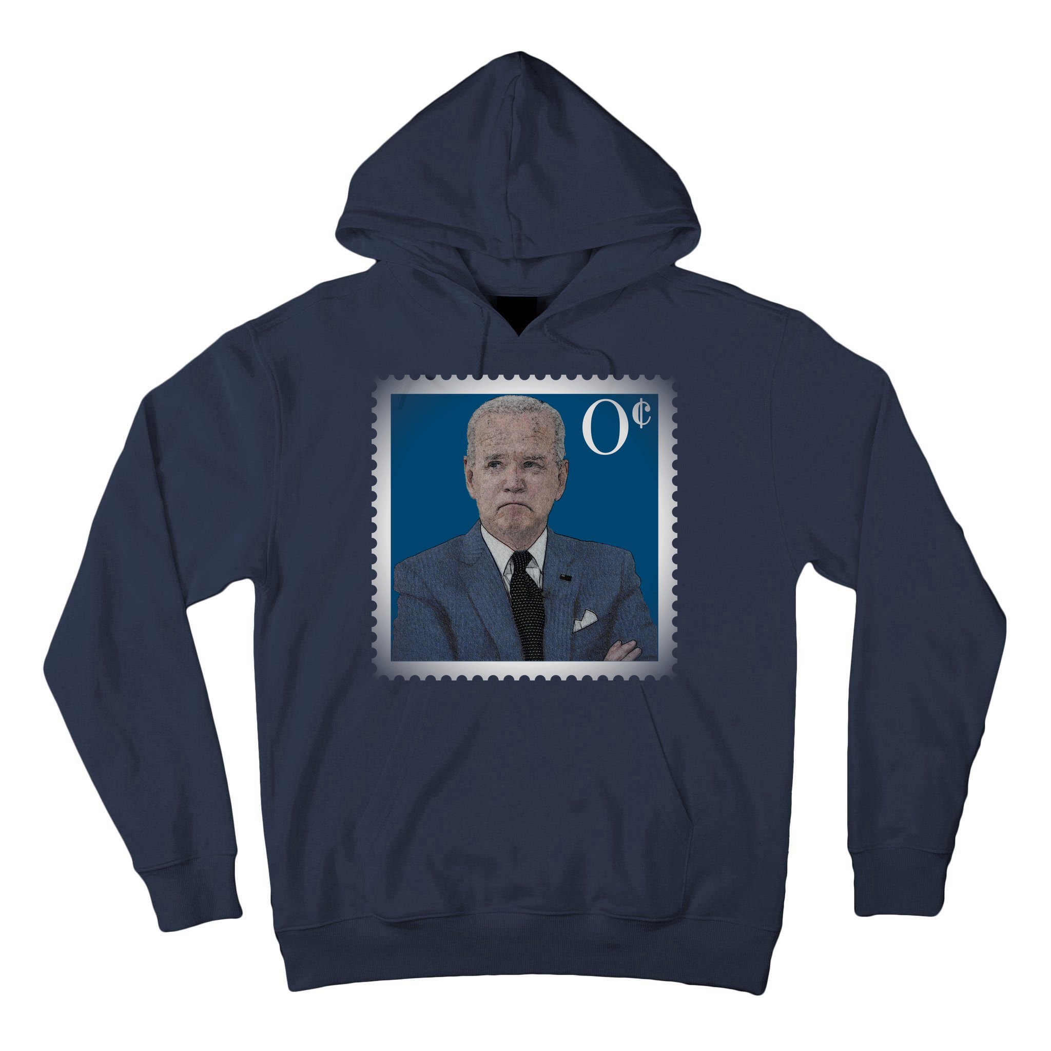 Biden Zero Cents Stamp Joe 0 Funny President Tall Hoodie