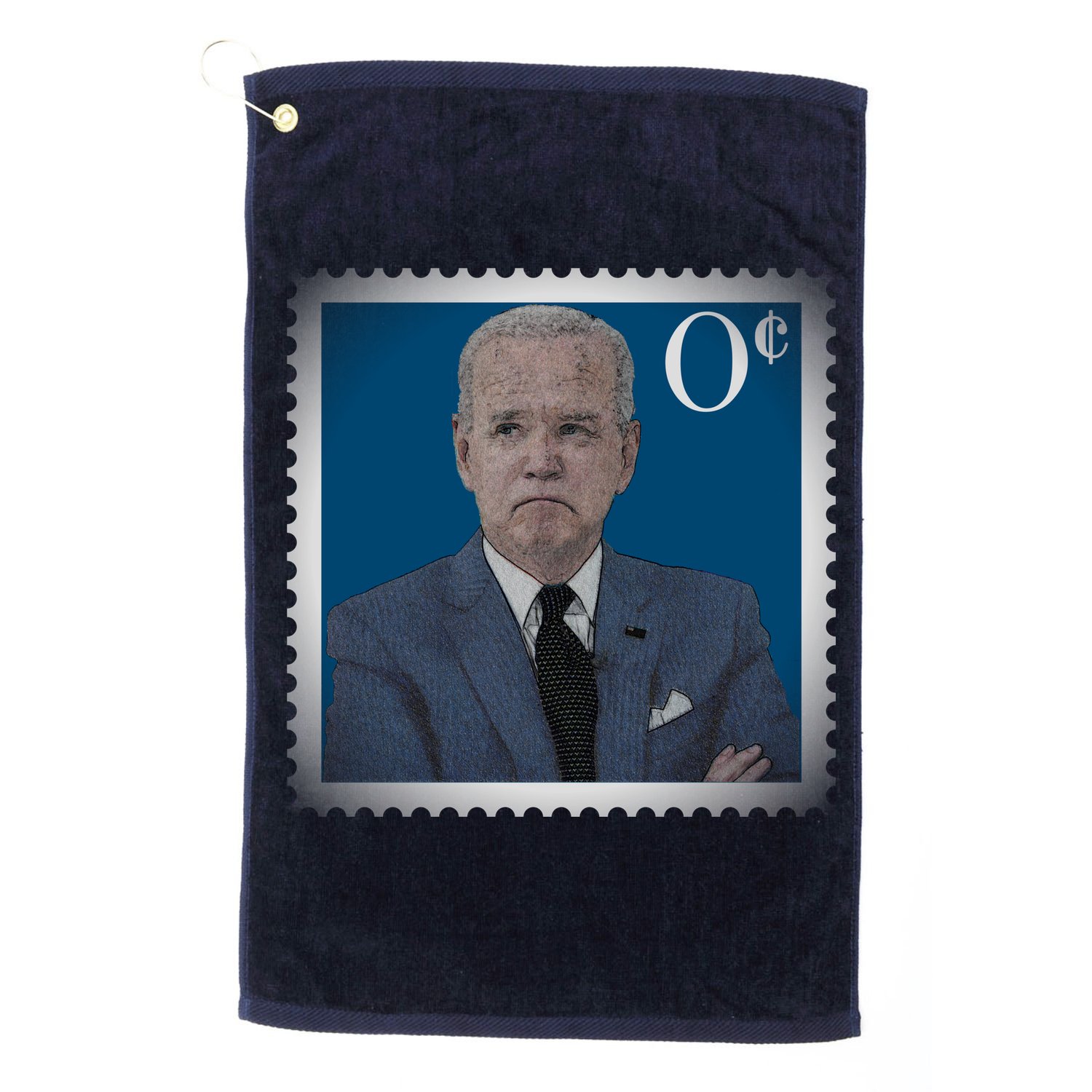 Biden Zero Cents Stamp Joe 0 Funny President Golf Towel