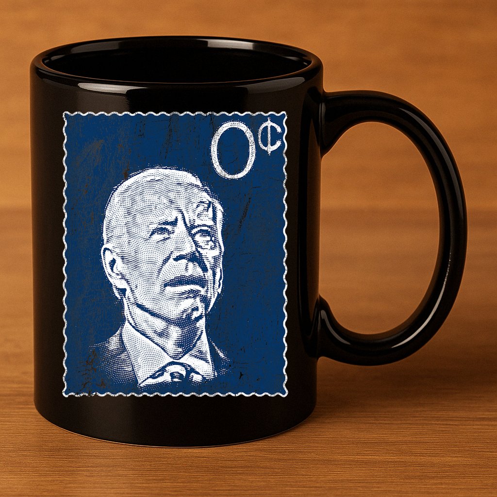 Biden Zero Cents Stamp 0 President Joe 11oz C Handle Ceramic Mug