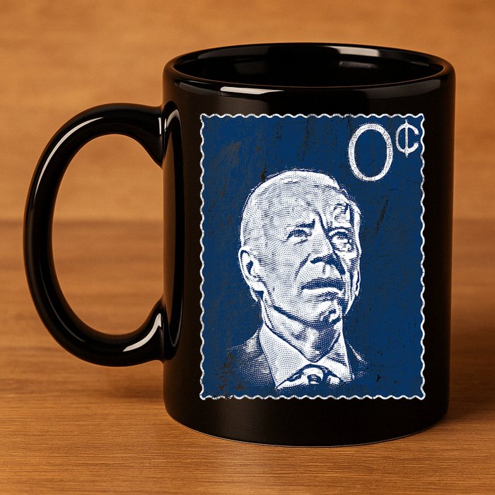 Biden Zero Cents Stamp 0 President Joe 11oz C Handle Ceramic Mug