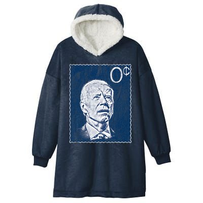 Biden Zero Cents Stamp 0 President Joe Hooded Wearable Blanket