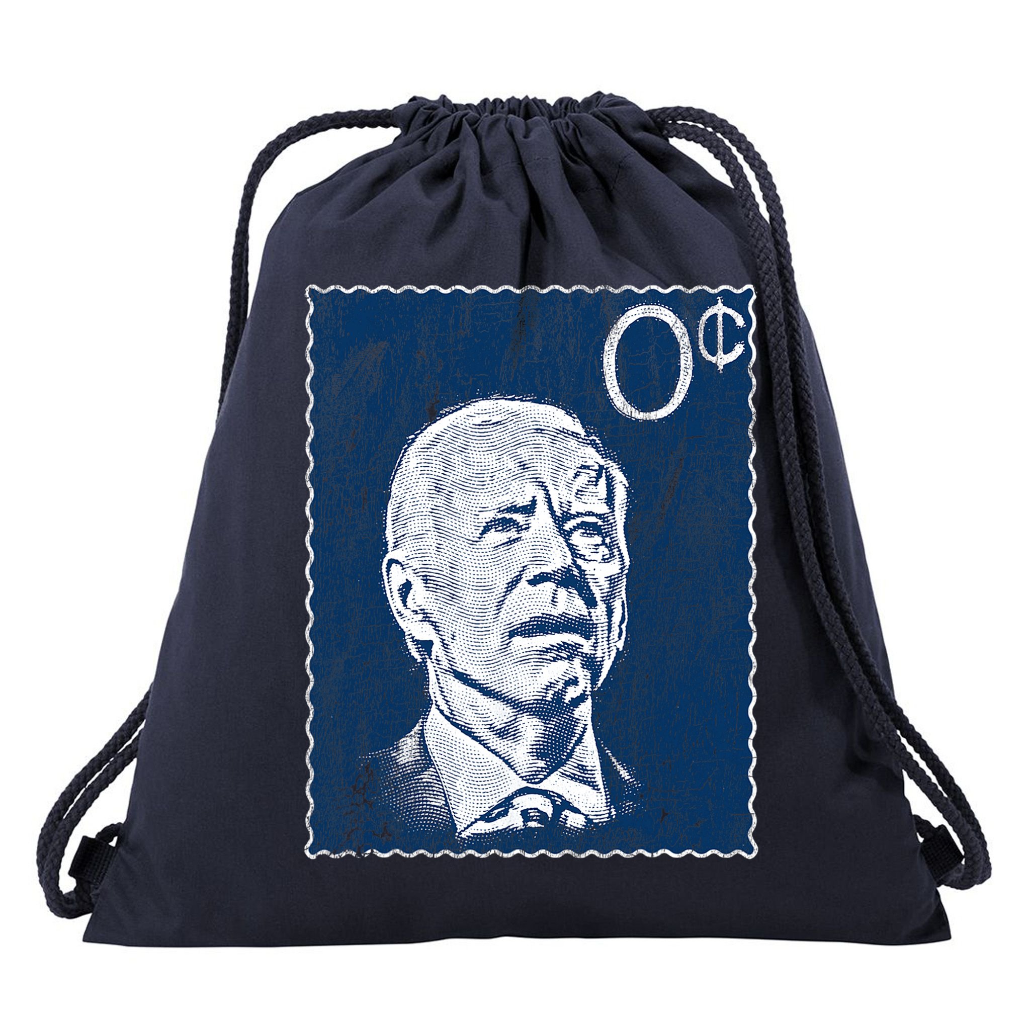 Biden Zero Cents Stamp 0 President Joe Drawstring Bag