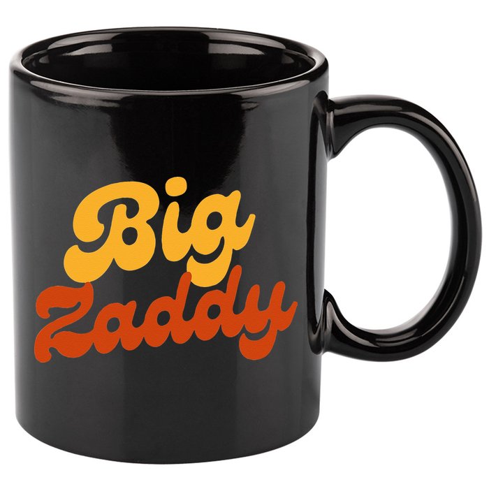 Big Zaddy Fathers Day Gift Present Retro style 11oz C Handle Ceramic Mug