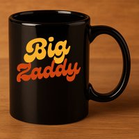Big Zaddy Fathers Day Gift Present Retro style 11oz C Handle Ceramic Mug