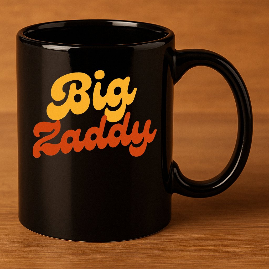 Big Zaddy Fathers Day Gift Present Retro style 11oz C Handle Ceramic Mug