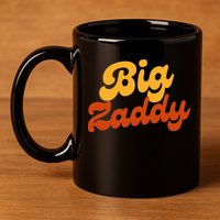 Big Zaddy Fathers Day Gift Present Retro style 11oz C Handle Ceramic Mug