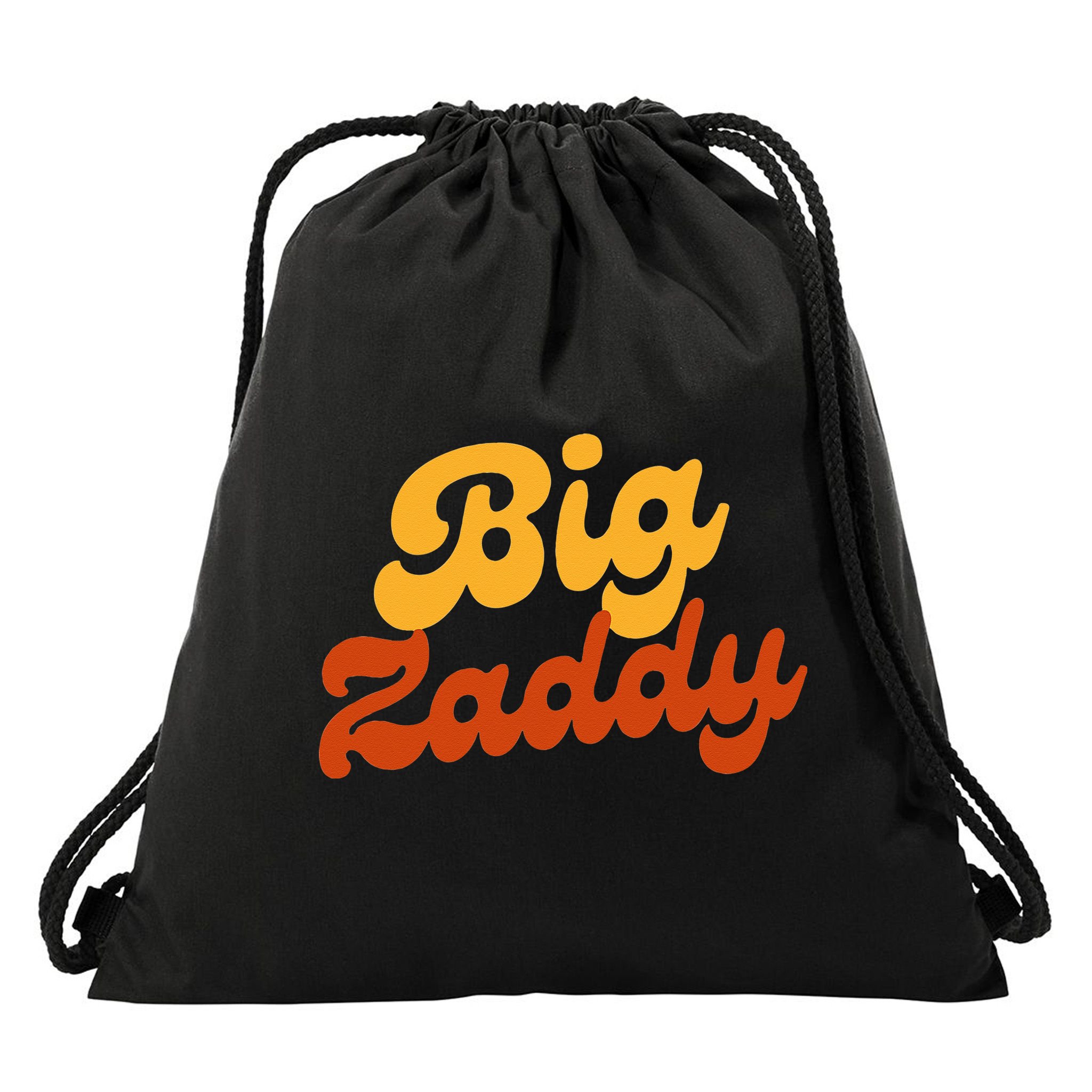 Big Zaddy Fathers Day Gift Present Retro style Drawstring Bag