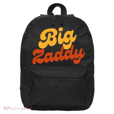 Big Zaddy Fathers Day Gift Present Retro style 16 in Basic Backpack