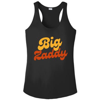 Big Zaddy Fathers Day Gift Present Retro style Ladies PosiCharge Competitor Racerback Tank