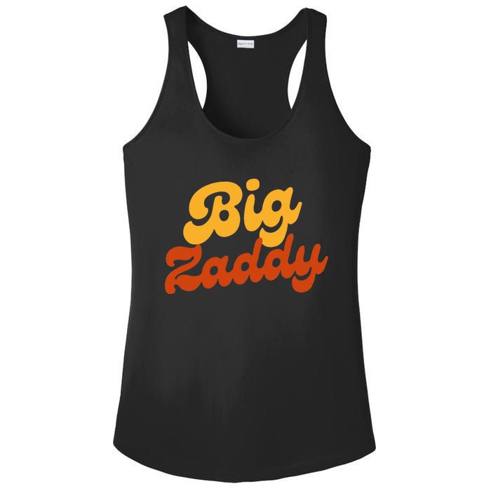 Big Zaddy Fathers Day Gift Present Retro style Ladies PosiCharge Competitor Racerback Tank