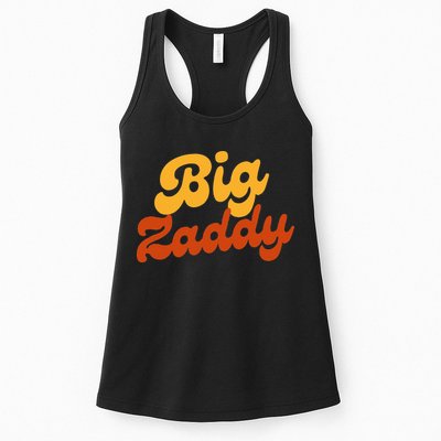 Big Zaddy Fathers Day Gift Present Retro style Womens Tank Top