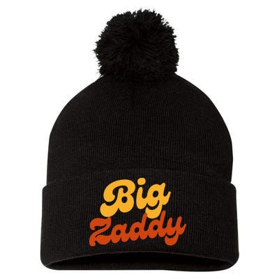 Big Zaddy Fathers Day Gift Present Retro style Pom Pom 12in Knit Beanie