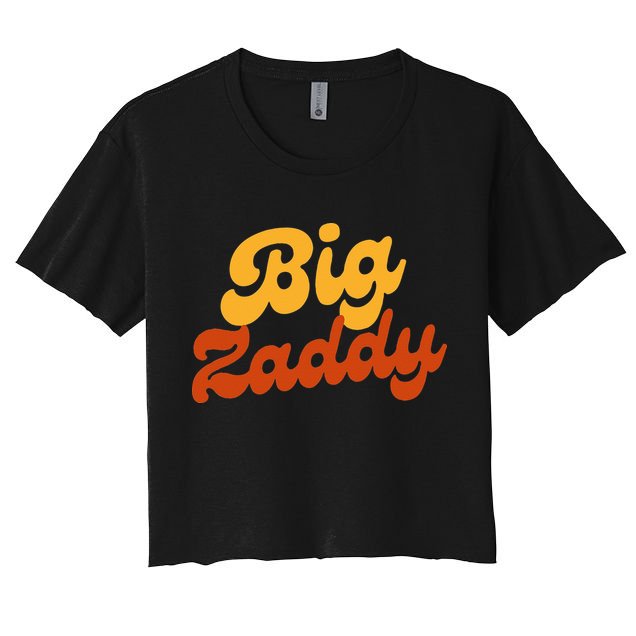Big Zaddy Fathers Day Gift Present Retro style Crop Top