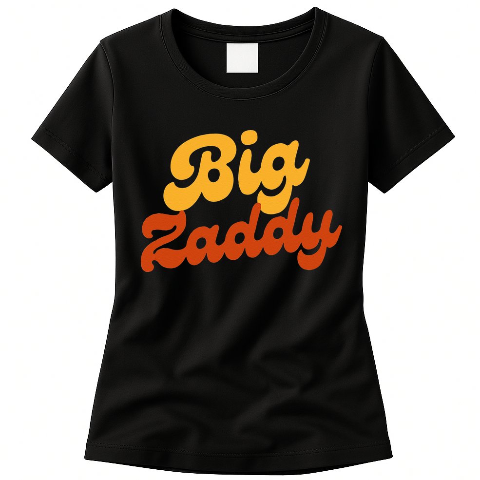 Big Zaddy Fathers Day Gift Present Retro style Womens T-Shirt
