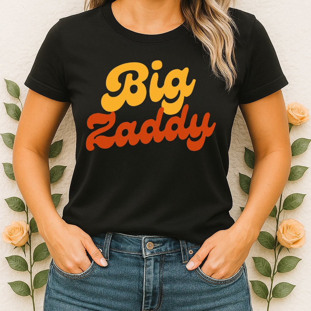 Big Zaddy Fathers Day Gift Present Retro style Womens T-Shirt