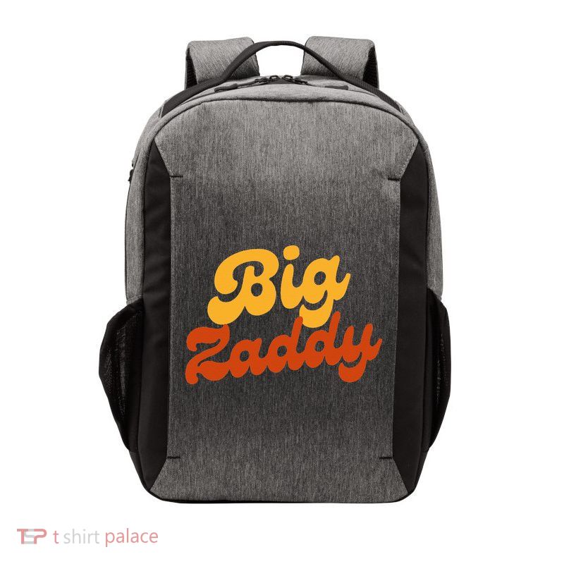 Big Zaddy Fathers Day Gift Present Retro style Vector Backpack