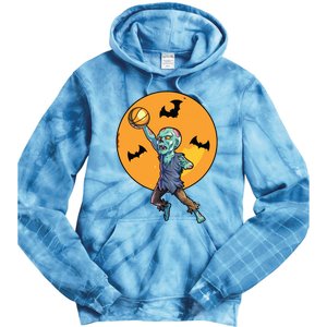 Basketball Zombie Halloween Boy Basketball Halloween Tie Dye Hoodie