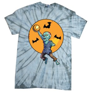 Basketball Zombie Halloween Boy Basketball Halloween Tie-Dye T-Shirt